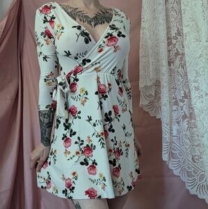 3/4 sleeve mini summer dress, size 3-5/medium